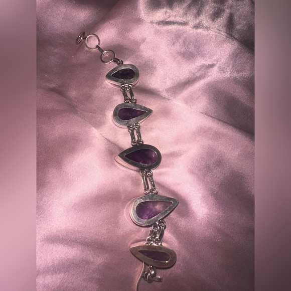 Amethyst Silver Bracelet New